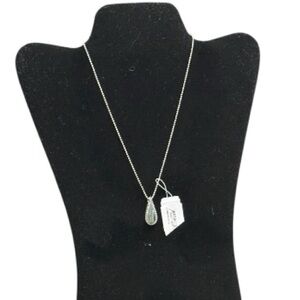 LAGOS sterling silver smooth teardrop pendant necklace beadball chain 16” NEW